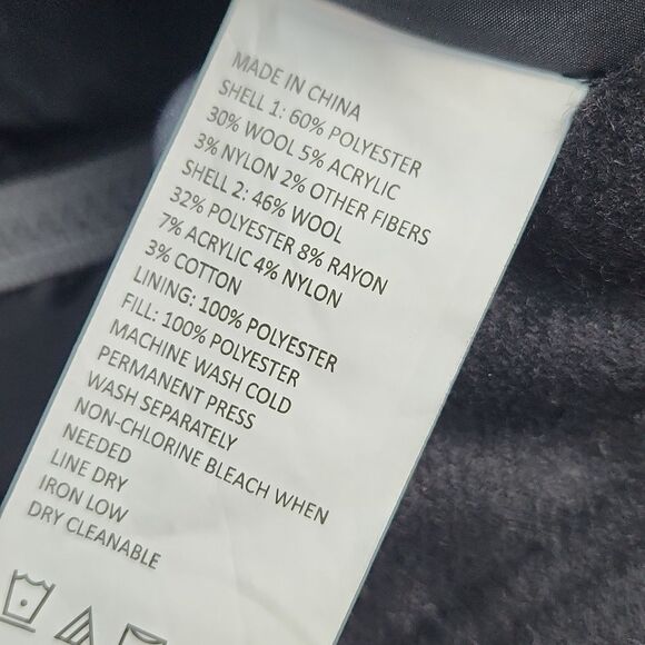 PrAna NWT Caprise Herringbone Gravel Black / Gray Jacket Coat Convertible Medium - Picture 7 of 12